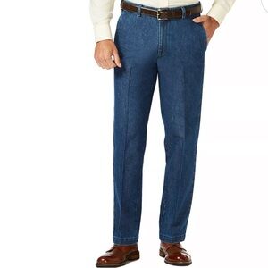 Men's Haggar Stretch Denim Trouser Pants Jeans  32x32